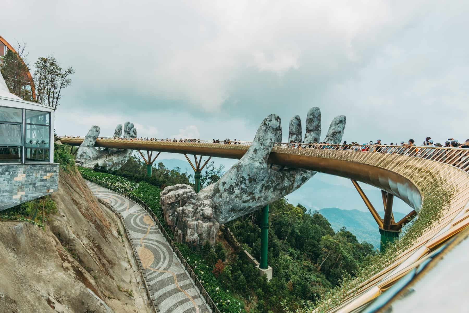 Golden Bridge in Ba Na Hills, Da Nang, Vietnam